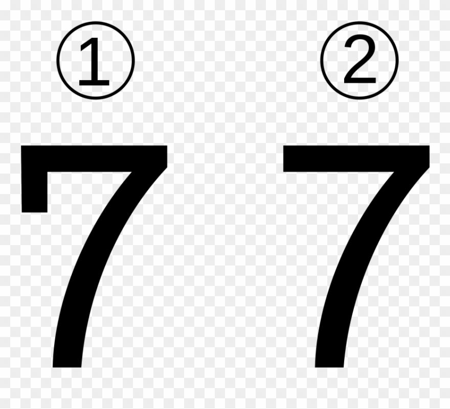 The Number Seven - Write A Seven Clipart