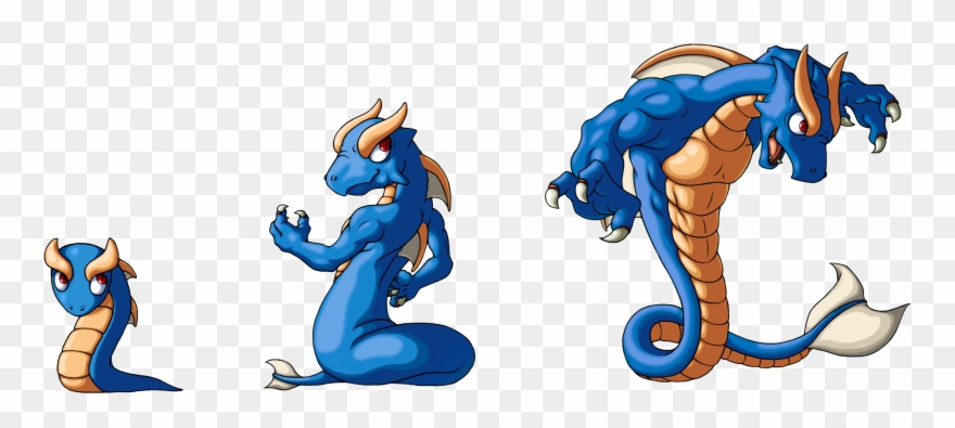 A Water Snake Who Turns Into A Water Dragon - Snake Pokemon Oc Clipart