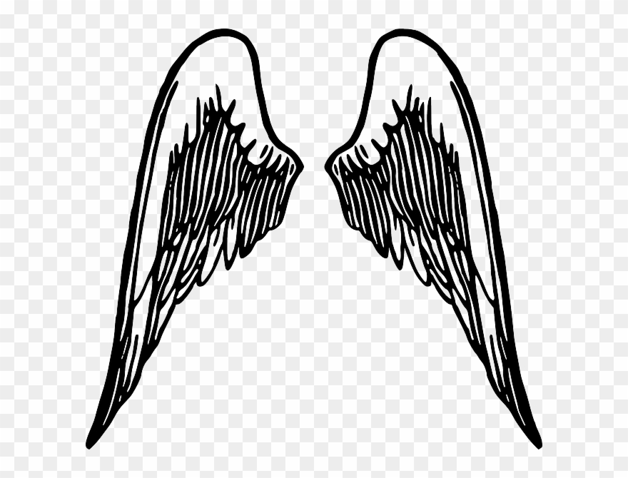 Baby, Bat, Black, Back, Music, Tribal, Note, Simple - Angel Wings Png Clipart Transparent Png