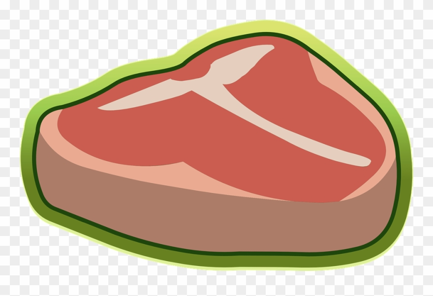 Meat, Steak, Raw, Beef, Sirloin, Beefsteak, Tenderloin - Animasi Daging Sapi Png Clipart
