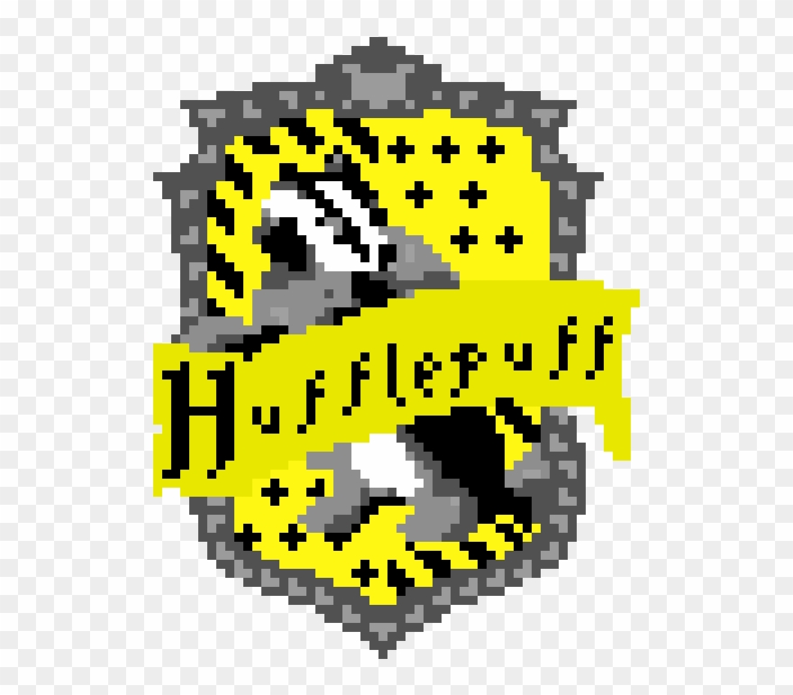 #hufflepuff - Pixel Art Hufflepuff Logo Clipart
