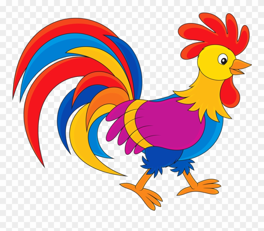 Rooster • - Desenhos De Galos Coloridos Clipart