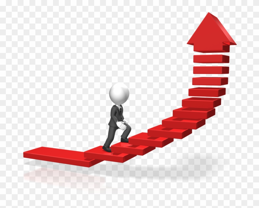 Businessman Stepping Up Arrow 800 Clr 18376 - Business Man In Presenter Media Clipart