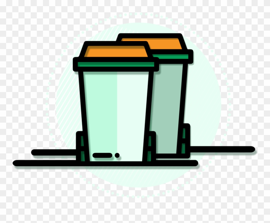 96 Gallon Trash Cart - Signature Waste Systems Clipart