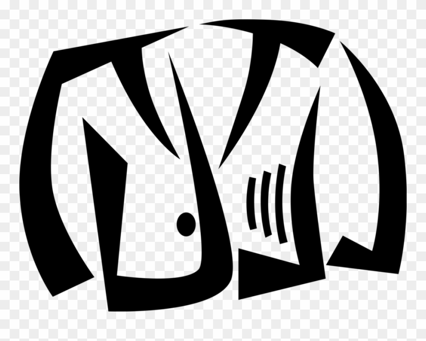 Vector Illustration Of Suit Jacket Clothing Apparel - Portable Network Graphics Clipart