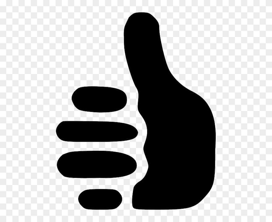Validation Keeps You Going - Black Thumbs Up Clip Art - Png Download