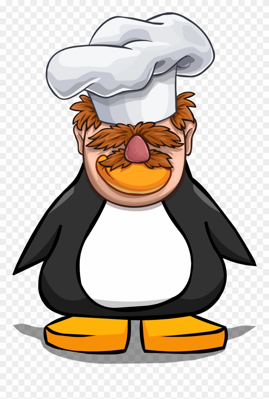 Swedish Chef Head From A Player Card - Club Penguin Green Snorkel Clipart