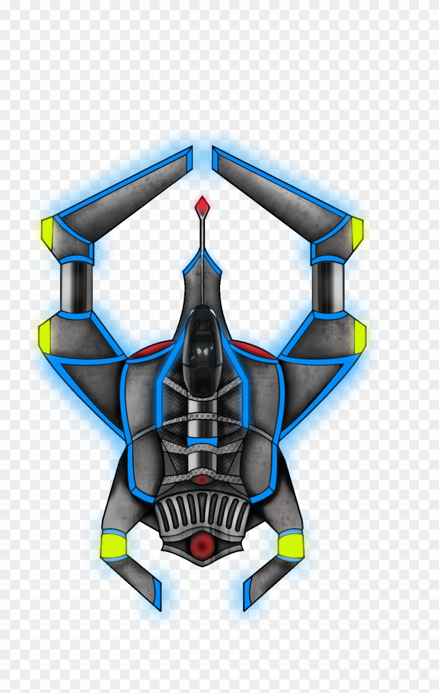 2d Space Ship Png Banner Black And White Library - Spaceship 2d Transparent Background Clipart