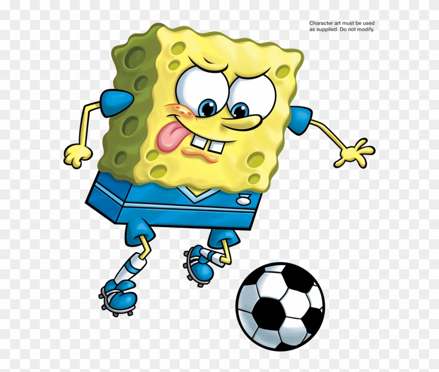 Sb World Sbob 008 Rev1 Ealow - Spongebob Playing Soccer Clipart