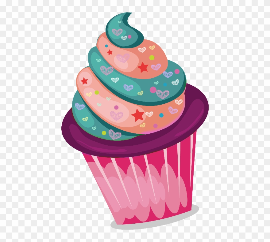 Colorful Cupcake Clipart Png Transparent Png
