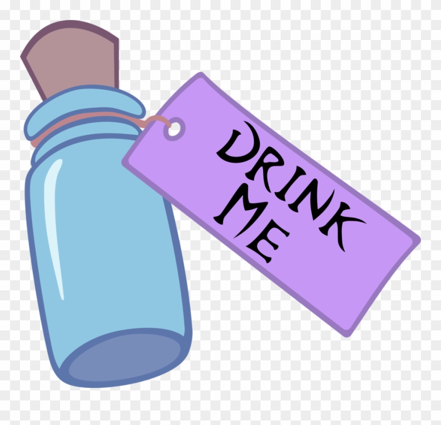 Alice's Vectored Cutie Mark By The Smiling Pony - Alice In Wonderland Drink Me Bottle Clipart - Png Download