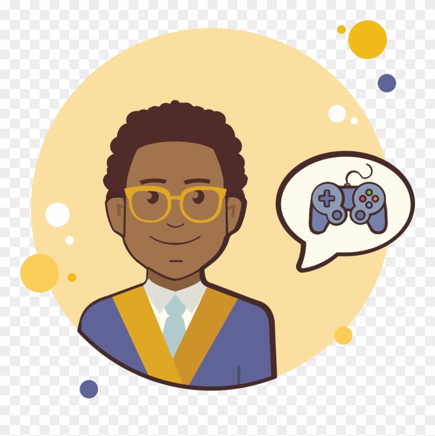Man In Jacket Game Controller Icon - Icon Clipart