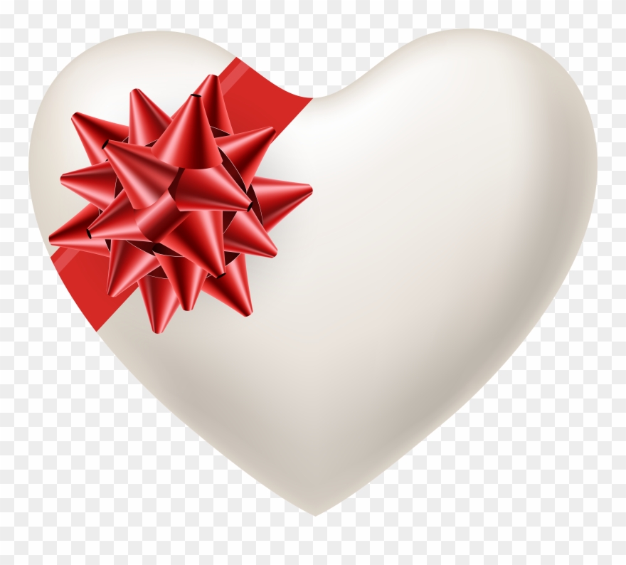 Png White Heart Banner Black And White Stock - Portable Network Graphics Clipart