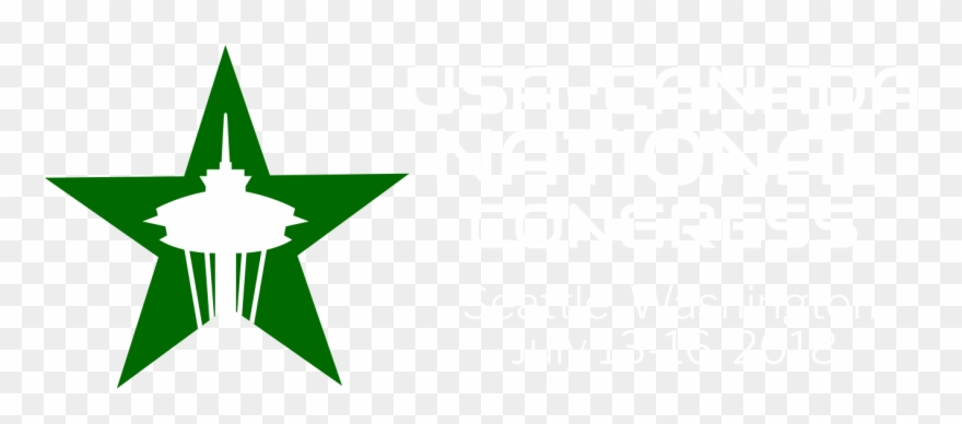 Usona-kanada Landa Kongreso - Star Multi Colour Logo Clipart