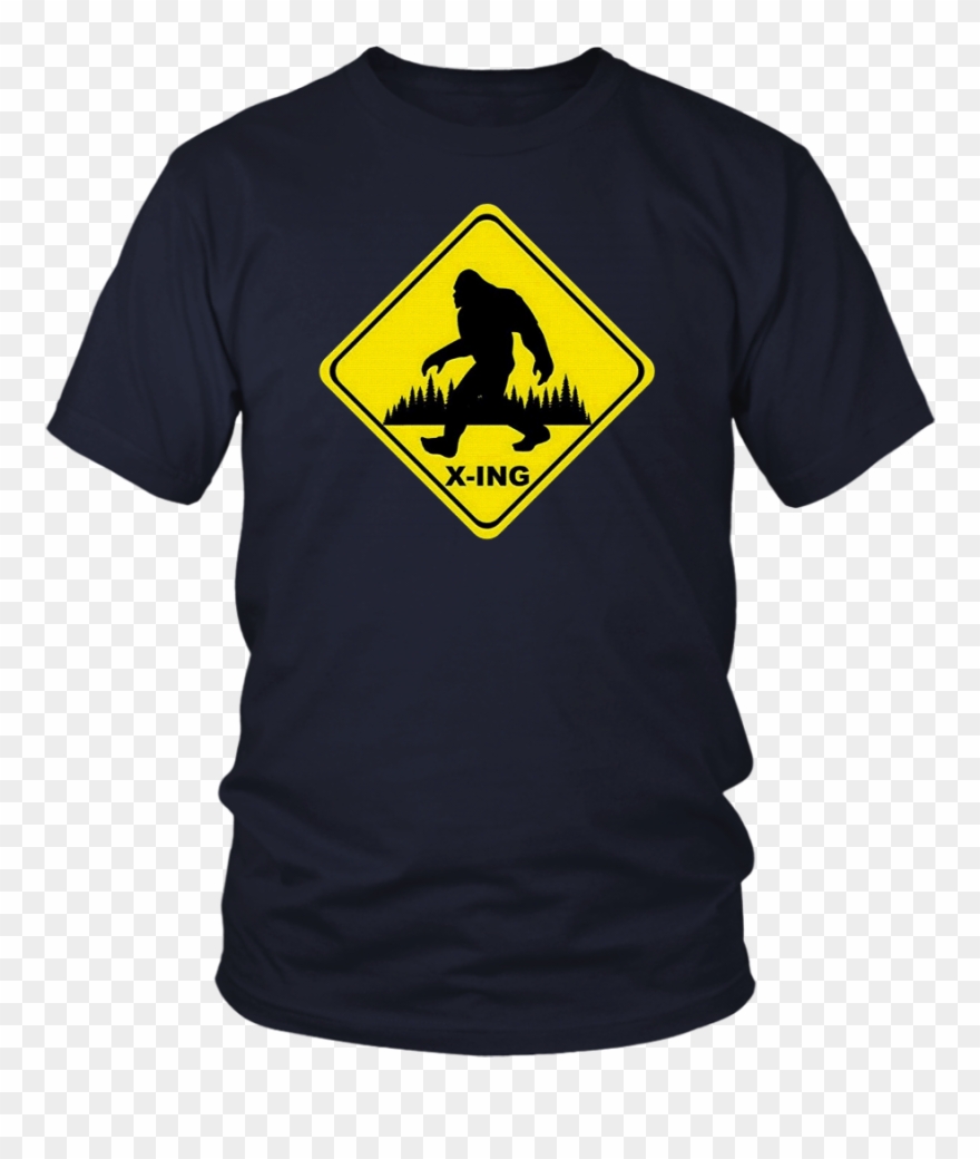 Bigfoot Sasquatch Yeti Crossing Caution Warning Sign Clipart