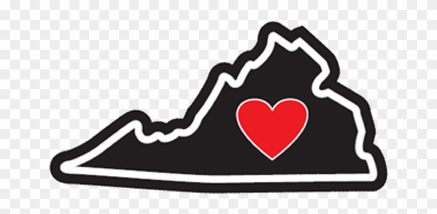 Heart In Virginia Va Sticker,all-weather High Quality - Keep Virginia Cozy Clipart