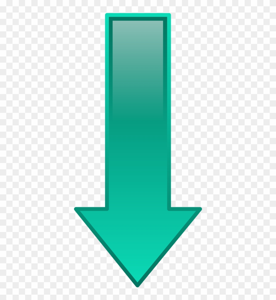 Arrow Down Cyan Svg Vector File, Vector Clip Art Svg - Flèche Turquoise - Png Download
