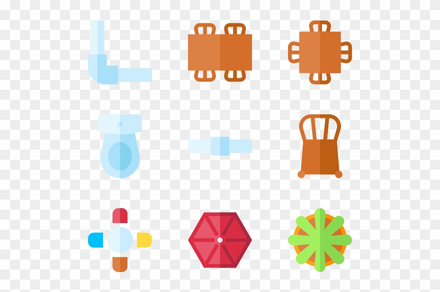 Furnitures Top View - Furniture Clipart