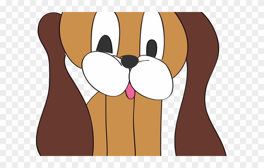 Ear Clipart Doggy - Floppy Ear Dog Cartoon - Png Download