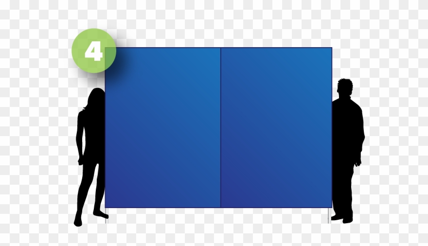 Finally, Stand The Banner Upright - Silhouette Clipart