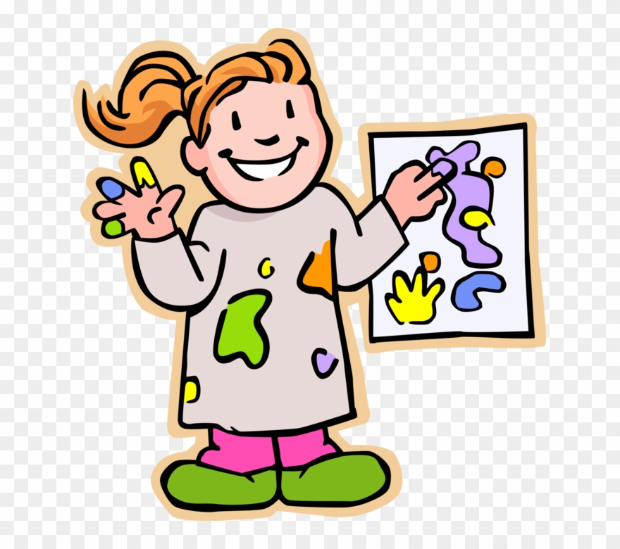 Vector Illustration Of Primary Or Elementary School - Arts And Crafts Clip Art - Png Download