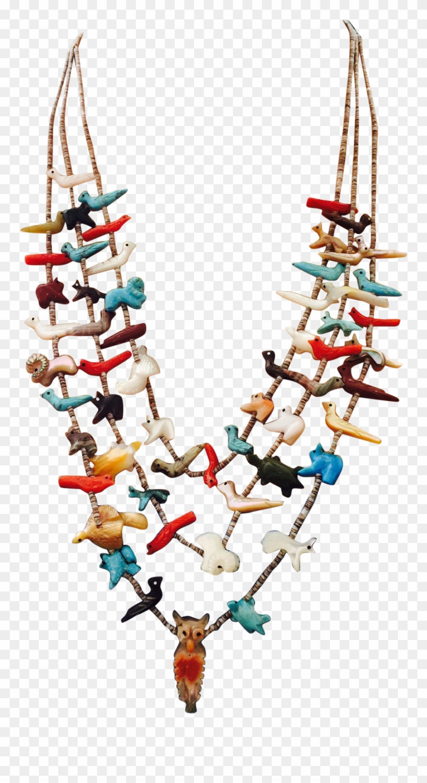 Vintage Colorful Fetish Zuni Southwest Native American - Native American Jewelry Transparent Clipart