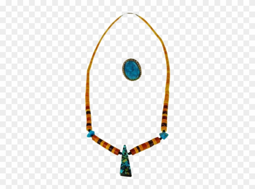 Vintage Native American Indian Style Beaded Necklace Clipart