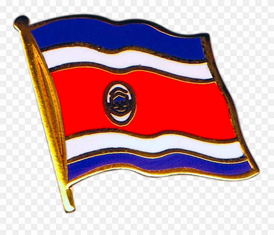 Spilla Bandiera Costa Rica 2 X 2 Cm - Lapel Pin Clipart