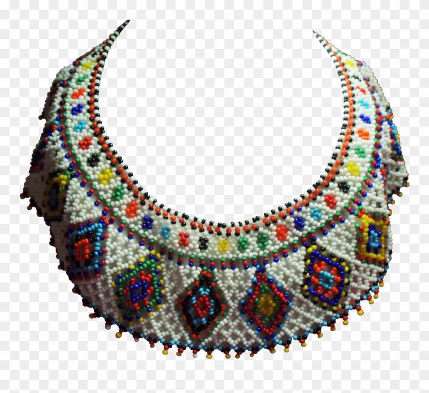 Vintage Native American Colorful Glass Seed Bead Wide - Seed Bead Clipart