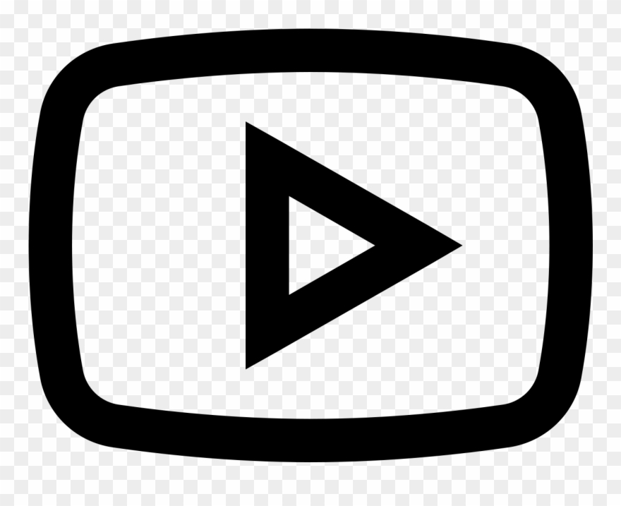 Play Button Icon - White Youtube Icon Png Clipart