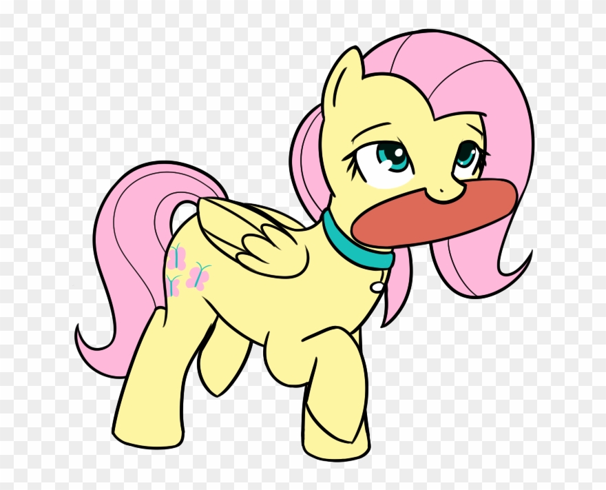 Neuro, Behaving Like A Dog, Collar, Female, Fluttershy, - Dog Collar Clipart