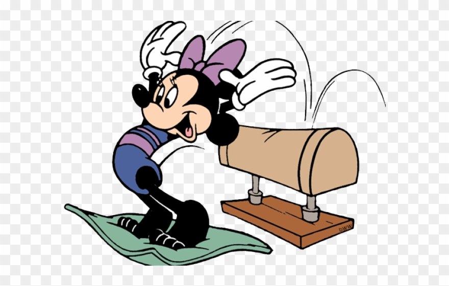 Olympic Games Clipart Gymnastics - Minnie Mouse Doing Gymnastics - Png Download