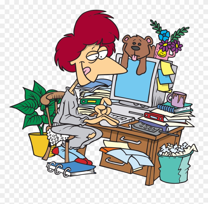 Desorden En El Puesto De Trabajo Clipart