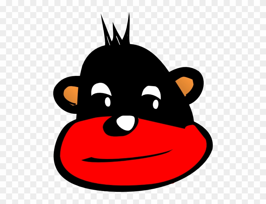 Red And Black Monkey Clipart