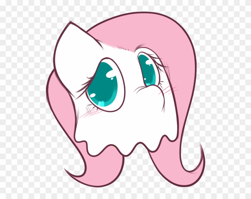 0r0ch1, Blushing, Female, Flutterghost, Fluttershy, - My Little Pony: Friendship Is Magic Clipart