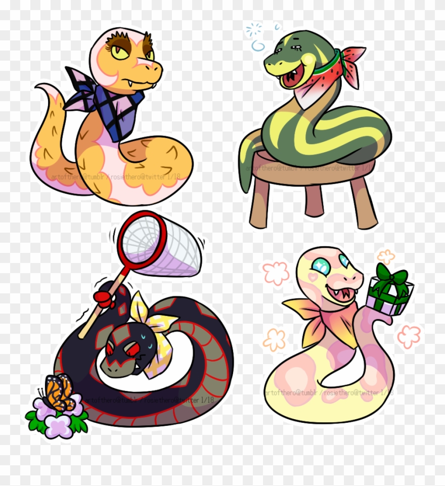 Png Black And White Collection Of Free Bush Download - Animal Crossing Snake Villager Clipart