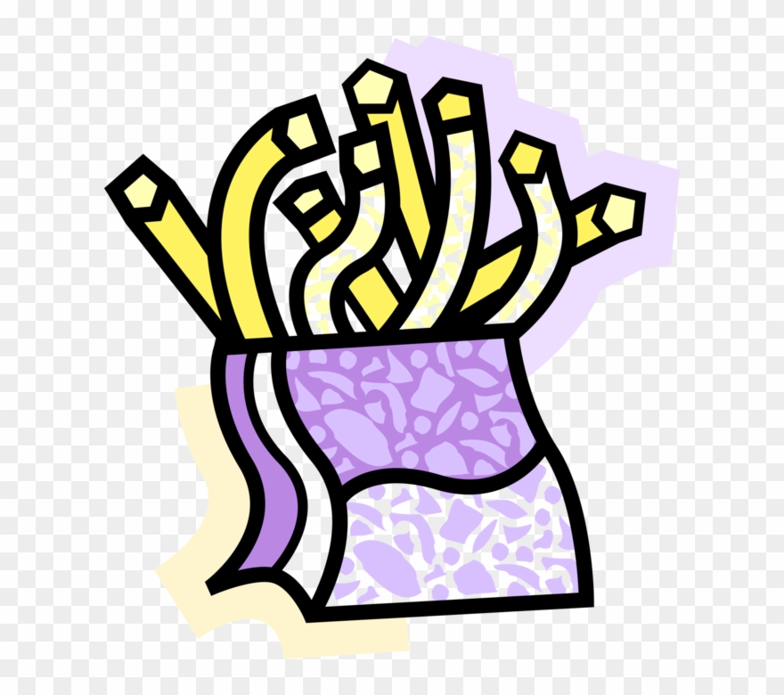 Vector Illustration Of French-fried Potatoes Fast Food Clipart