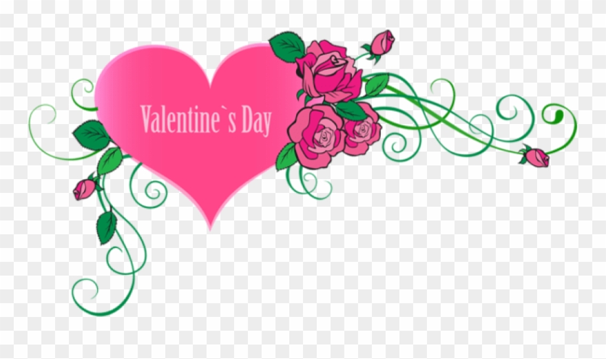 Free Png Happy Valentine's Day Heart With Roses Transparent - Happy Valentines Day Photo Png Clipart