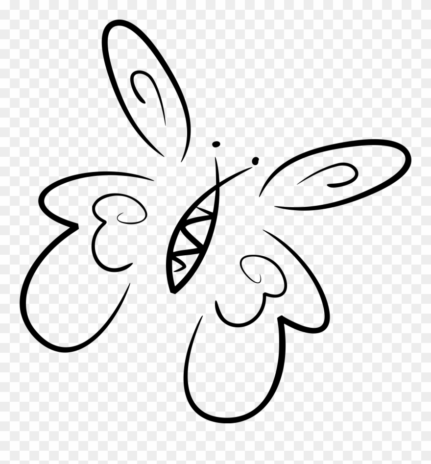 Stylised Butterfly Clipart - Stylised Butterfly - Png Download