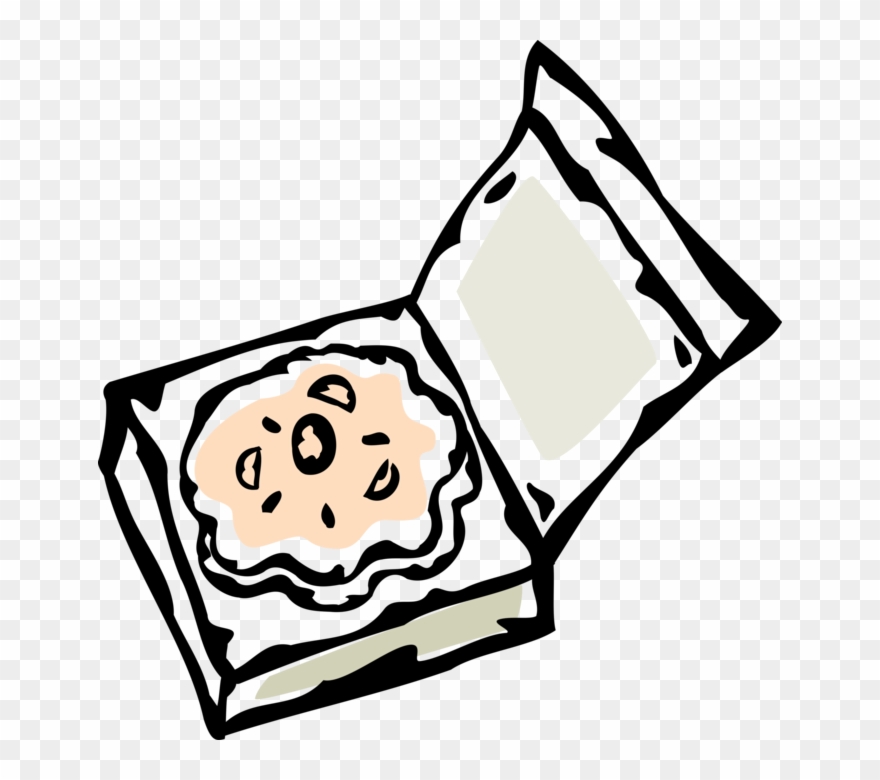 Vector Illustration Of Flatbread Pizza Topped With Clipart