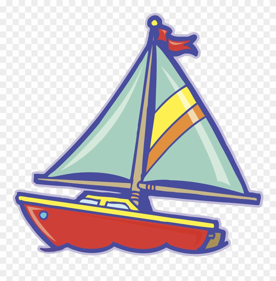 Png Royalty Free Stock Sailboat Sailing Ship Cartoon - Cartoon Sailboat Clipart