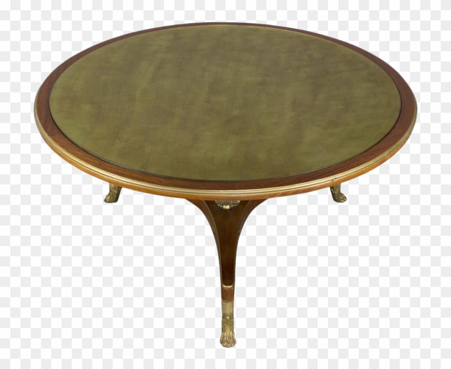 Empire Style Mahogany Coffee Table With Gilt Glass - Coffee Table Clipart