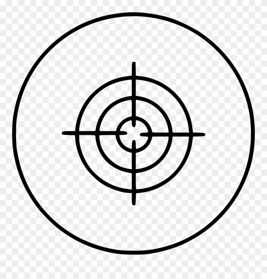 Aim Goal Shield Target Svg Png Icon Free Download - Crosshair Target Clipart