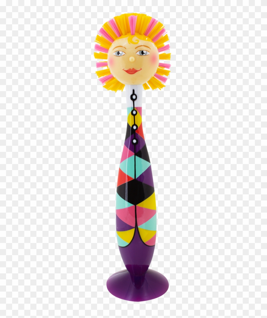 Brosse À Vaisselle - Pylones Spülbürste Brushing Arlequin Clipart