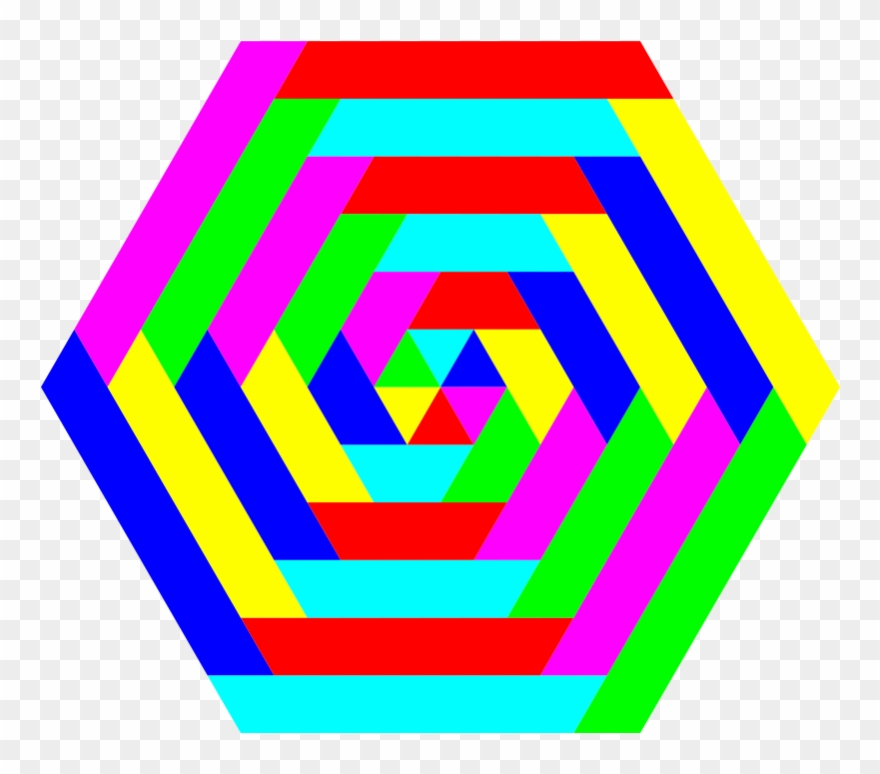 1297014811 - Colourful Hexagon Clipart