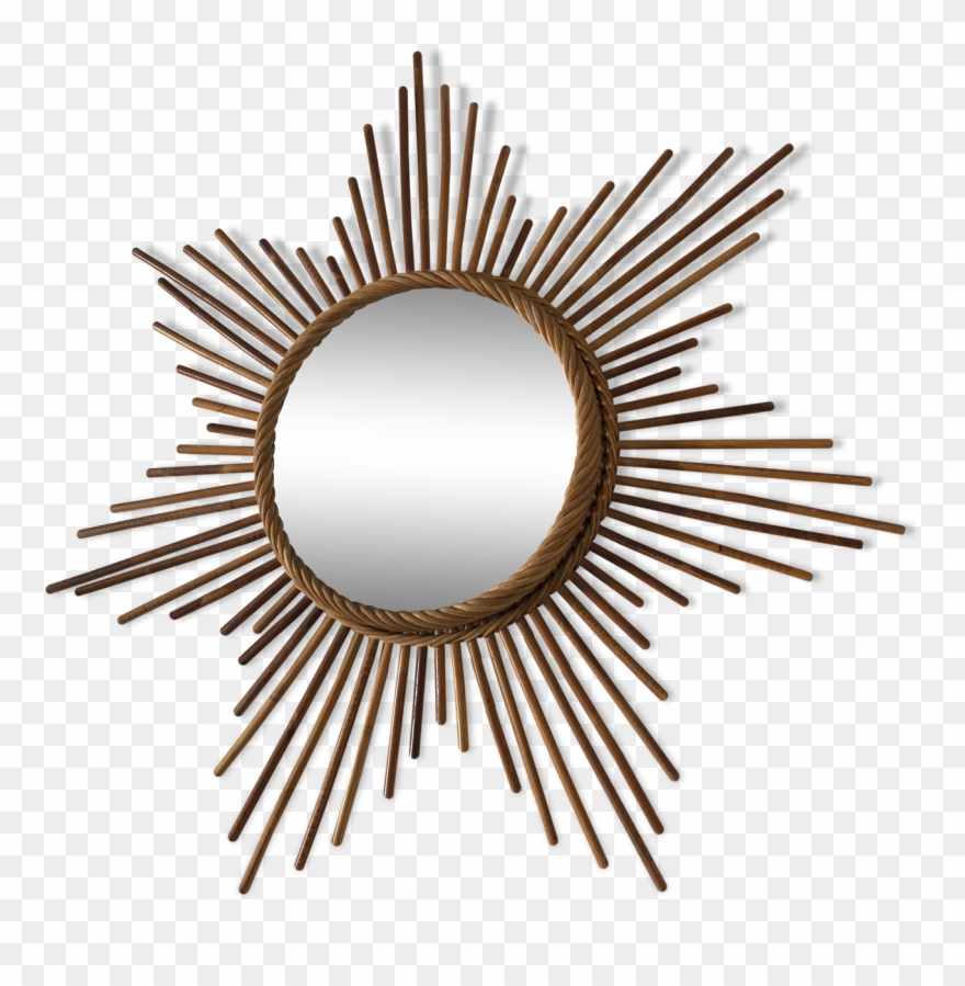 Mirror Star Heptagramme 65x65cm Vintage Rattan - La Redoute Interieurs Soleil Vintage Mirror By La Redoute Clipart