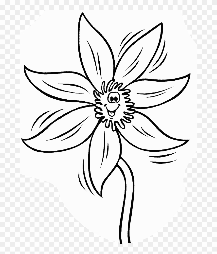Flowers Coloring Page Free Printable Coloring Pages, - Flores Dibujos Clipart