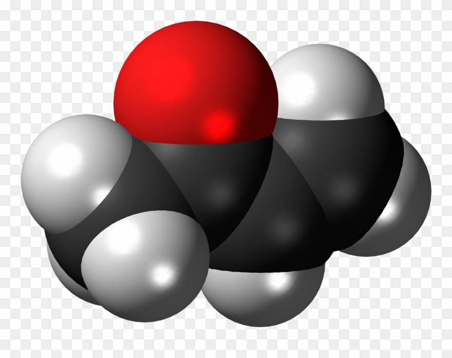 Methyl Vinyl Ketone Molecule Spacefill - Methyl Vinyl Ketone Clipart