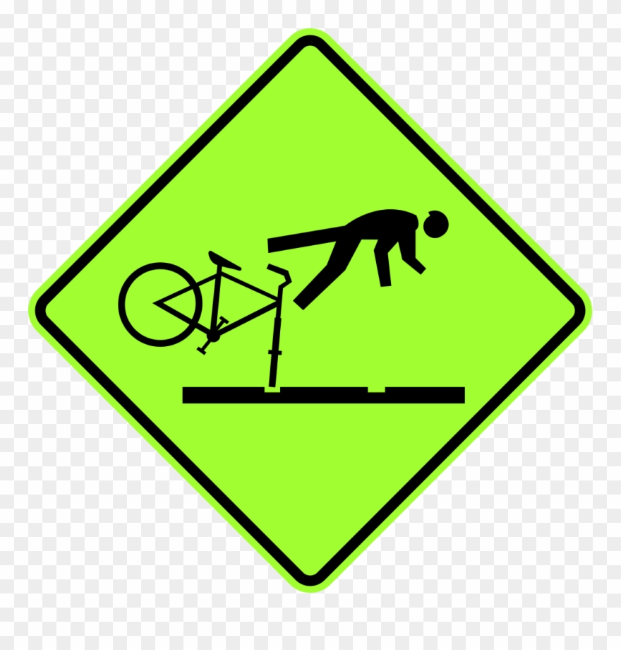 New Zealand Permanent Warning - Yellow Green Road Sign Clipart