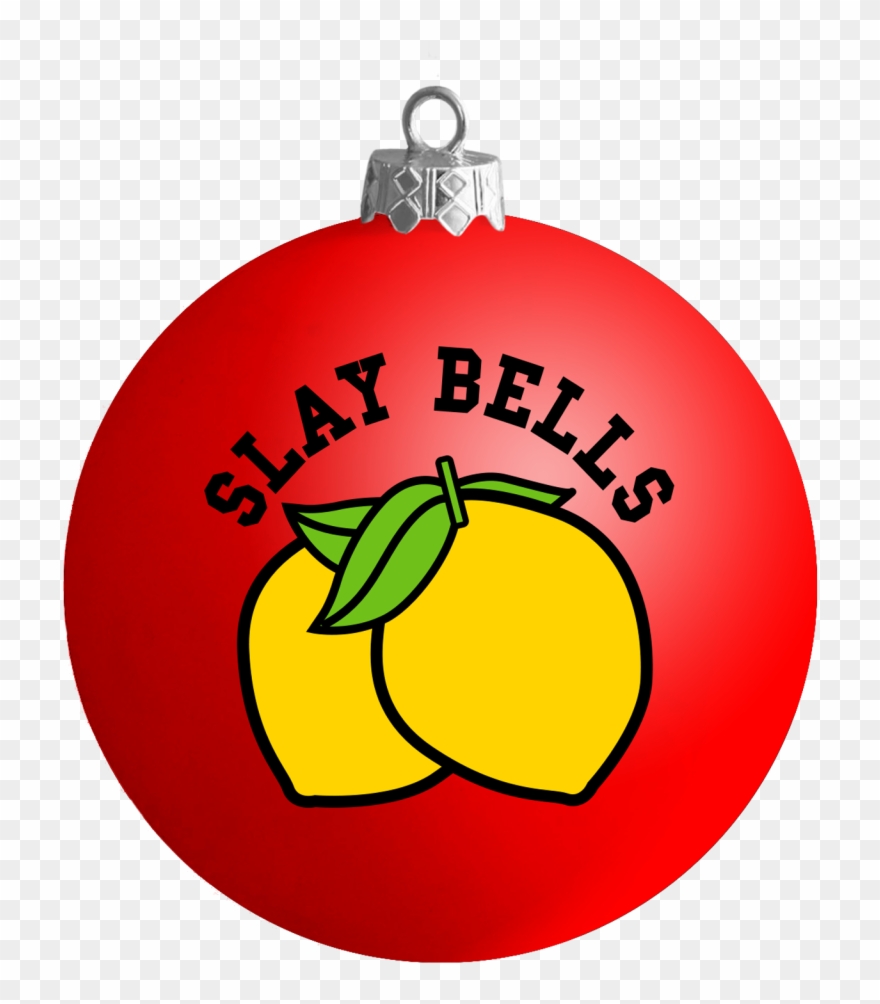 Slay Bells Red Satin Ball Ornament- $12 Us - Beyonce Christmas Ornament Clipart